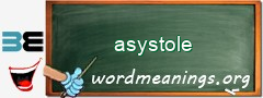 WordMeaning blackboard for asystole